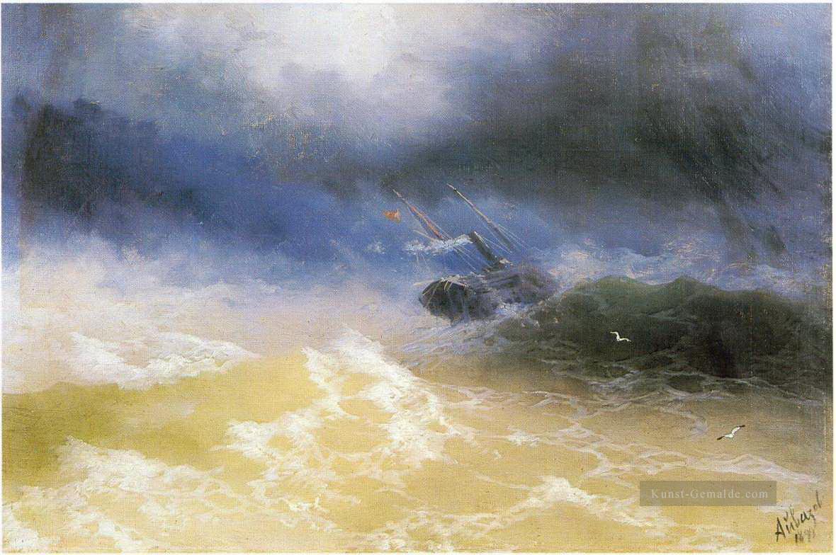 Ivan Aiwasowski Hurrikan auf einem Meer Seestücke Ölgemälde